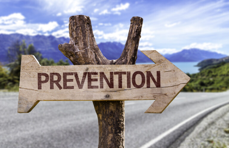 Sign on Tree with word Prevention | Routine for Illness Prevention